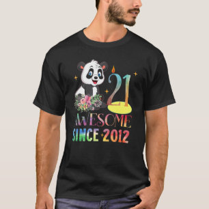 Awesome Since 2001 21st Birthday 21 Year Old Panda T-Shirt