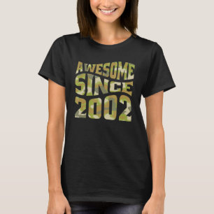 Awesome Since 2002 Camo Camouflage Retro 20th Birt T-Shirt