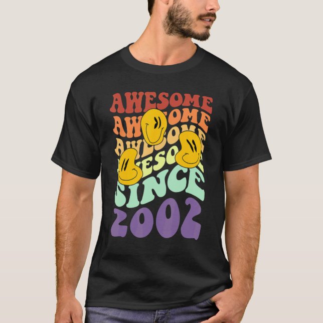 awesome since 2002 level 20 unlocked Birthday boy  T-Shirt (Front)