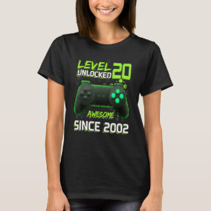 Awesome Since 2002 Level 20 Unlocked Video Games C T-Shirt