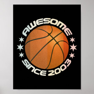 Awesome Since 2003 20th Birthday 20 Year Sketll Pl Poster