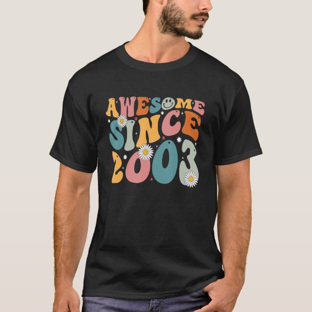 Awesome Since 2003 20th Birthday Retro Born In 200 T-Shirt (Front)