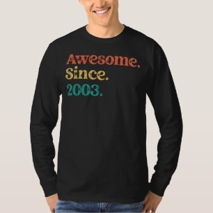Awesome Since 2003 70s 60s Retro Birthday Party T-Shirt