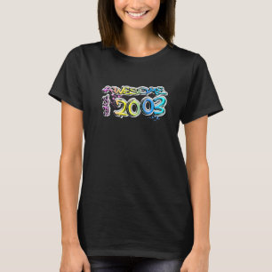 Awesome since 2003 graffiti motif T-Shirt