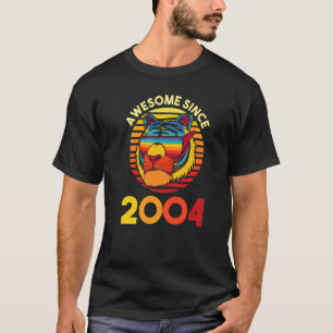Awesome Since 2004! Birthday Tiger Sunglasses Year T-Shirt