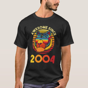 Awesome Since 2004! Birthday Tiger Sunglasses Year T-Shirt