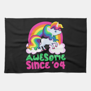Awesome Since 2004 Unicorn Tea Towel