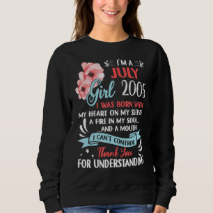 Awesome Since 2005 17th Birthday I'm A July Girl 2 Sweatshirt