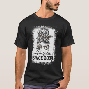 Awesome Since 2006 17 Years Old Leopard 17th Birth T-Shirt