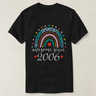 Awesome Since 2006 Rainbow 16th Birthday Gifts T-Shirt