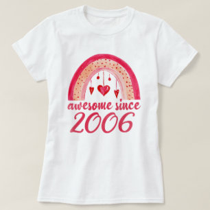 Awesome Since 2006 Rainbow 16th Birthday Gifts T-Shirt