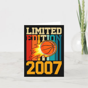 Awesome Since 2007 Birthday Basketball Limited Edi Card