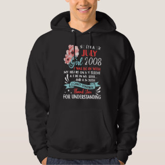 Awesome Since 2008 14th Birthday I'm A July Girl 2 Hoodie