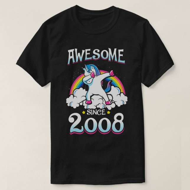 Awesome since 2008 1 T-Shirt (Design Front)