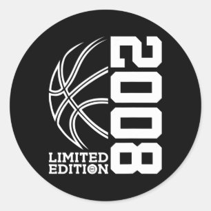Awesome Since 2008 Birthday Bysketbyll Limited Edi Classic Round Sticker