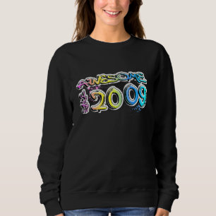Awesome since 2009 graffiti motif sweatshirt