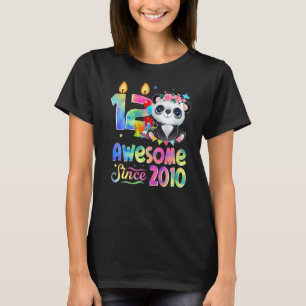 Awesome Since 2010 12th Birthday 12 Year Old Panda T-Shirt