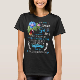 Awesome Since 2010 13th Birthday I'm A January Gir T-Shirt