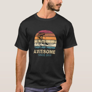 Awesome Since 2010 Dino 11 Years Old Kids Birthday T-Shirt