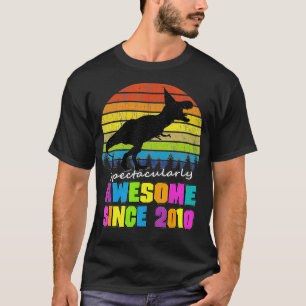 Awesome Since 2010 Dinosaur Birthday Boy T-Shirt