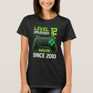 Awesome Since 2010 Level 12 Unlocked Video Games C T-Shirt