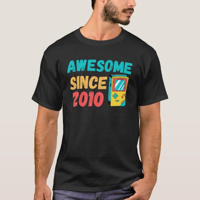 Awesome Since 2010 Tee For 12 Years Old (Front)