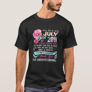 Awesome Since 2011 10Th Birthday I'm A July Girl 2 T-Shirt