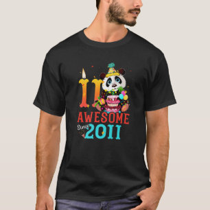 Awesome Since 2011 11 Years Old Panda 11Th Birthda T-Shirt