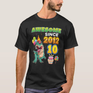 Awesome Since 2011 Dinosaur 11Th Birthday 11 Years T-Shirt