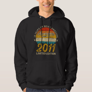 Awesome Since 2011 Limited Edition Birthday Gift Hoodie