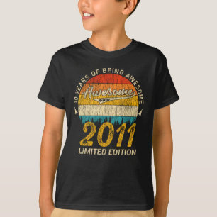 Awesome Since 2011 Limited Edition Birthday Gift T-Shirt