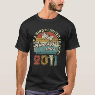 Awesome Since 2011 Vintage Retro Classic 10th T-Shirt