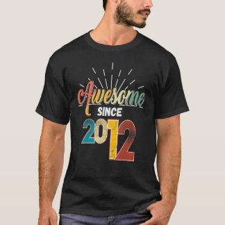 Awesome Since 2012 11st Birthday Rainbow Vintage 2 T-Shirt