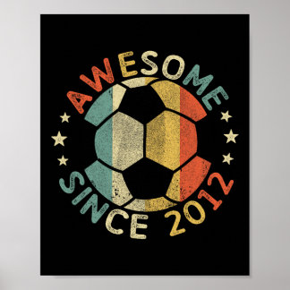 Awesome Since 2012 14th Birthday 14 Year Old Socce Poster