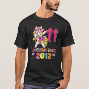 Awesome Since 2012 Dabbing Unicorn 11 Year Old Bir T-Shirt