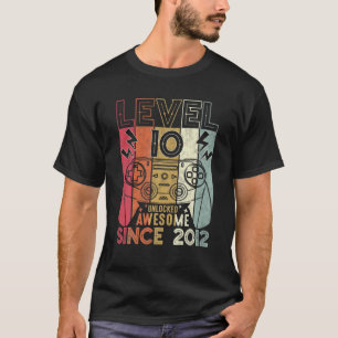 Awesome Since 2012 Level 10 Unlocked 10Th Birthday T-Shirt