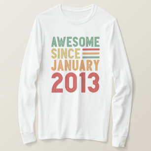 Awesome Since 2013 10th Birthday Vintage Gift T-Shirt