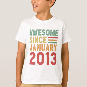 Awesome Since 2013 10th Birthday Vintage Gift T-Shirt