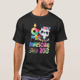 Awesome Since 2013 9th Birthday 9 Year Old Panda U T-Shirt