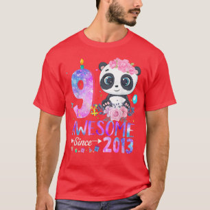 Awesome Since 2013 Kids 9th Birthday 9 Years Old P T-Shirt