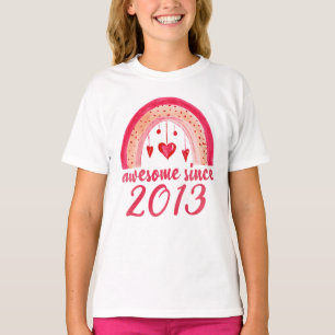 Awesome Since 2013 Rainbow 9th Birthday Gift  T-Shirt
