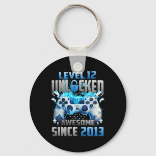 Awesome Since 2013 Vintage Level 12 Unlocked Video Key Ring