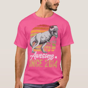 Awesome Since 2014 11 Years Old 11Th Birthday Trex T-Shirt