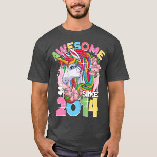 Awesome since 2014 8th Birthday Girl 8 Years Unico T-Shirt