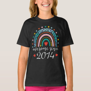 Awesome Since 2014 Rainbow 8th Birthday Gift T-Shirt