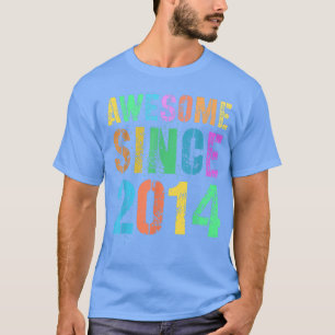 Awesome Since 2014 Vintage 8th Birthday Boy Girl 8 T-Shirt