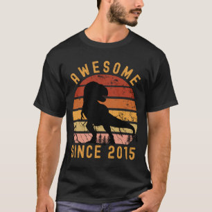 Awesome Since 2015 Dinosaur T-Shirt