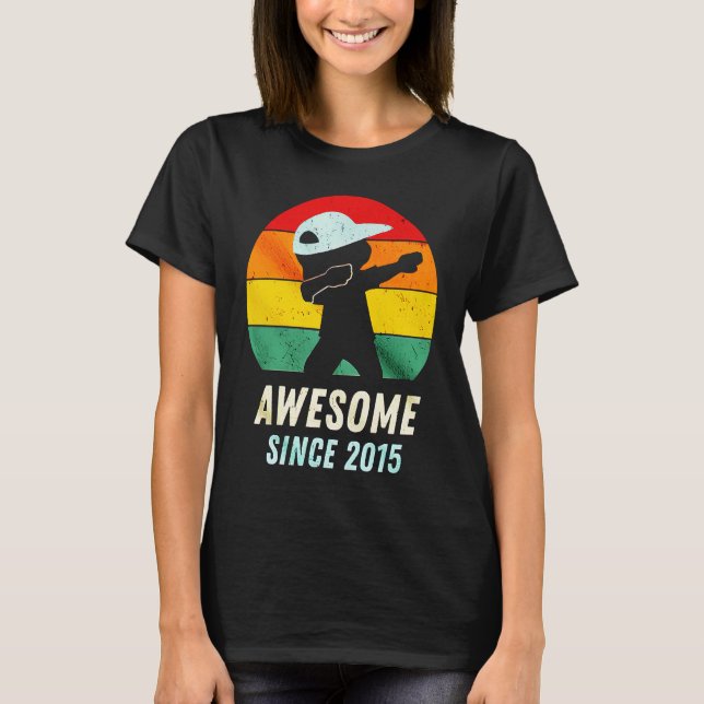 Awesome Since 2015 Vintage Retro T-Shirt (Front)