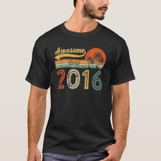 Awesome Since 2016 Retro 7 Years Old Boy Mens 7th  T-Shirt