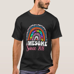Awesome Since 2018 5th Birthday Rainbow Born In 20 T-Shirt